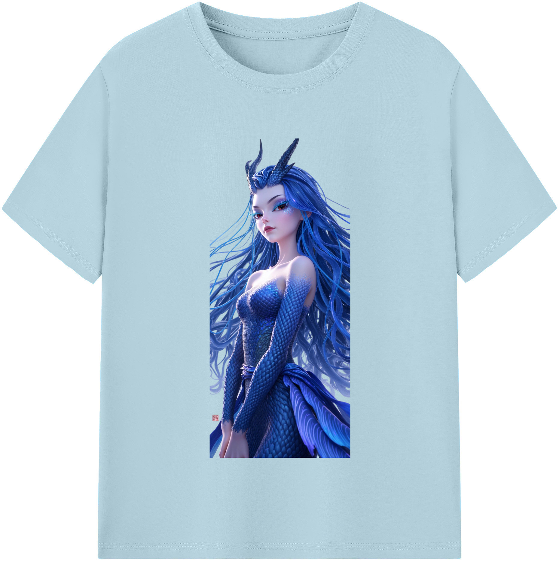 （画像用） Ne Zha 2 ナタ 魔童の大暴れ 綿100％半袖Tシャツ（フロントプリント）